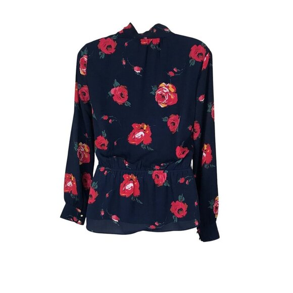 Aritzia Babaton Lucas Floral Print Blouse With Neck Ties Size XS - Picture 8 of 9